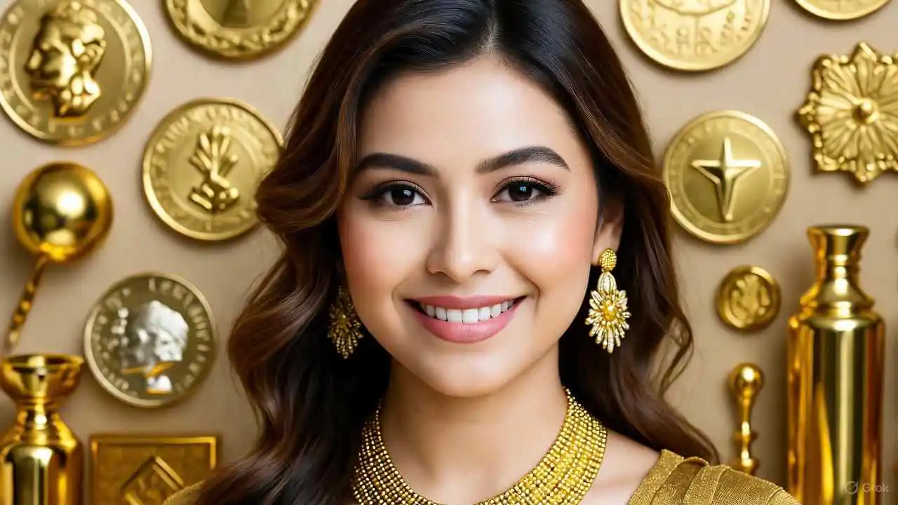 Beautiful display of various gold coins and bars for investment (Gold rate today)