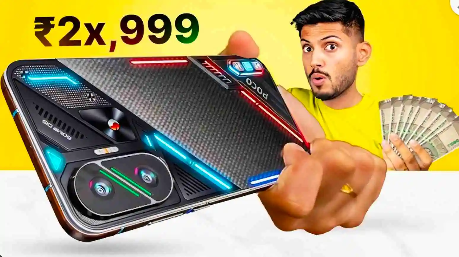 Poco F7 स्मार्टफोन सिल्वर कलर में (Poco F7 in Silver color)