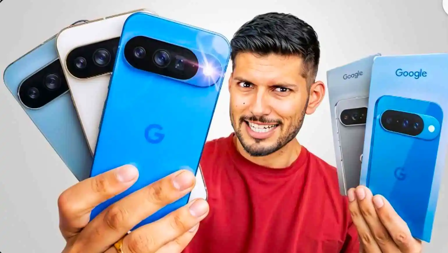 Google Pixel 10 स्मार्टफोन इंडिगो कलर में (Google Pixel 10 in Indigo color)