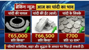 Silver Rate Today: चांदी ने तोड़े सारे रिकॉर्ड! जानें आज 1 किलो चांदी का भाव, खरीदने से पहले पढ़ें ये खबर।