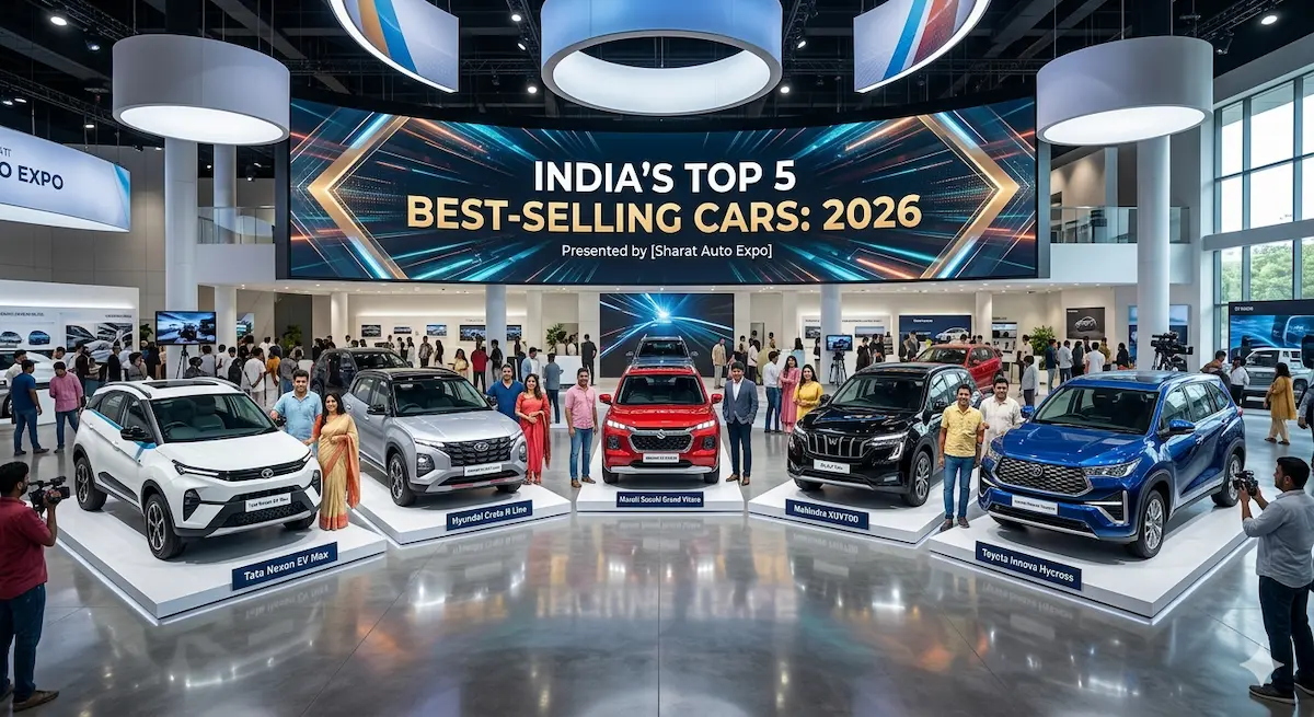 2026 में भारत की सड़कों पर दौड़ने वाली सबसे ज्यादा बिकने वाली टॉप 5 कारों की झलक।